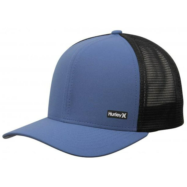 Hurley Men Baseball Cap Size One Size H2O-DRI Coast Flat Brim Sweat Resistant Snap-Back Hat Black 